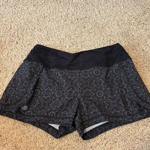 Athleta printed athletic shorts.